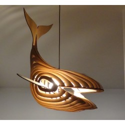 Luminaire en bois "La baleine"